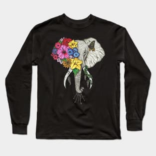 Elephant Color Long Sleeve T-Shirt